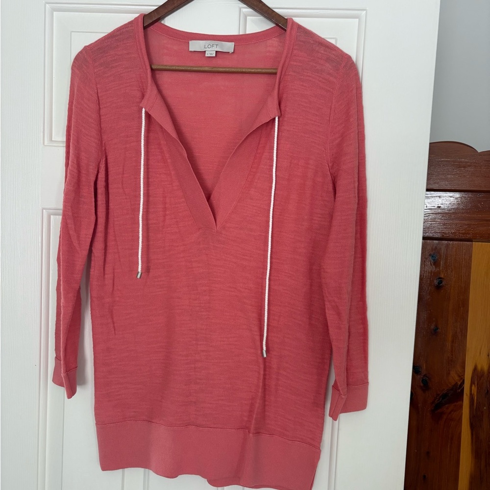 LOFT Coral Tunic Top